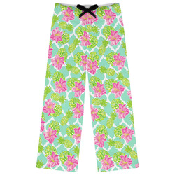 Preppy Hibiscus Womens Pajama Pants - XS