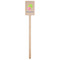 Preppy Hibiscus Wooden 6.25" Stir Stick - Rectangular - Single Stick