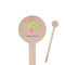 Preppy Hibiscus Wooden 6" Stir Stick - Round - Closeup