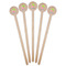 Preppy Hibiscus Wooden 6" Stir Stick - Round - Fan View