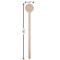 Preppy Hibiscus Wooden 7.5" Stir Stick - Round - Dimensions