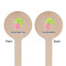 Preppy Hibiscus Wooden 7.5" Stir Stick - Round - Double Sided - Front & Back