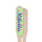 Preppy Hibiscus Wooden Food Pick - Paddle - Single Sided - Front & Back