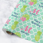 Preppy Hibiscus Wrapping Paper Roll - Medium - Matte (Personalized)