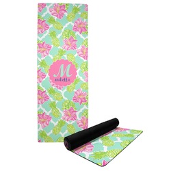 Preppy Hibiscus Yoga Mat (Personalized)