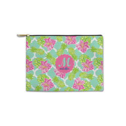 Preppy Hibiscus Zipper Pouch - Small - 8.5"x6" (Personalized)