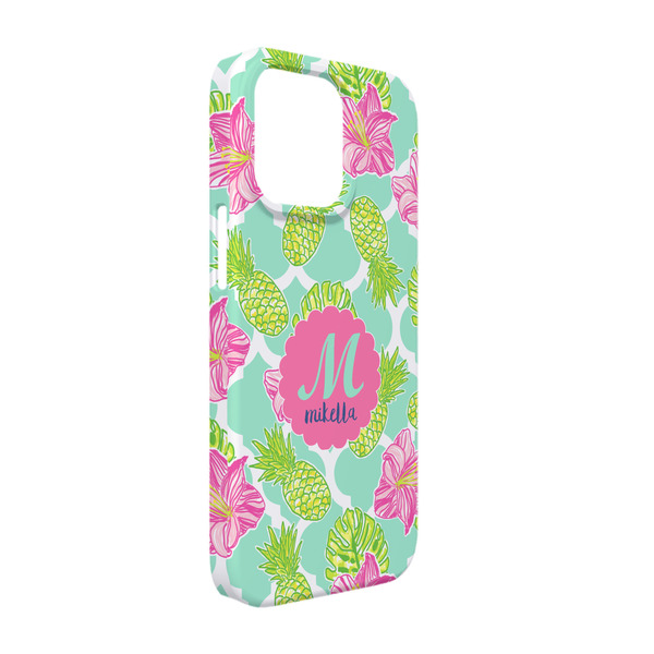 Custom Preppy Hibiscus iPhone Case - Plastic - iPhone 13 (Personalized)