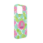 Preppy Hibiscus iPhone Case - Plastic - iPhone 13 Mini (Personalized)