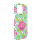 Preppy Hibiscus iPhone Case - Plastic - iPhone 13 Pro (Personalized)