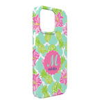 Preppy Hibiscus iPhone Case - Plastic - iPhone 13 Pro Max (Personalized)