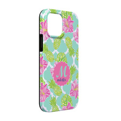 Preppy Hibiscus iPhone Case - Rubber Lined - iPhone 13 Pro (Personalized)
