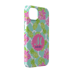 Preppy Hibiscus iPhone Case - Plastic - iPhone 14 (Personalized)