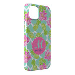 Preppy Hibiscus iPhone Case - Plastic - iPhone 14 Pro Max (Personalized)