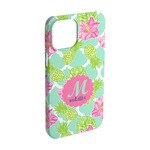 Preppy Hibiscus iPhone Case - Plastic - iPhone 15 (Personalized)