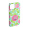 Preppy Hibiscus iPhone 15 Pro Case - Angle