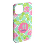 Preppy Hibiscus iPhone Case - Plastic - iPhone 15 Pro Max (Personalized)