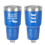 Farm House 30 oz Stainless Steel Tumbler - Royal Blue - Double-Sided (Personalized)