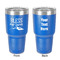 Farm House 30 oz Stainless Steel Ringneck Tumbler - Blue - Double Sided - Front & Back