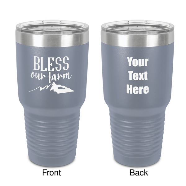 Custom Farm House 30 oz Stainless Steel Tumbler - Grey - Double-Sided (Personalized)