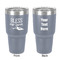 Farm House 30 oz Stainless Steel Ringneck Tumbler - Grey - Double Sided - Front & Back