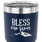 Farm House 30 oz Stainless Steel Ringneck Tumbler - Navy - CLOSE UP