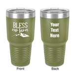 Farm House 30 oz Stainless Steel Tumbler - Olive - Double-Sided (Personalized)