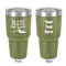 Farm House 30 oz Stainless Steel Ringneck Tumbler - Olive - Double Sided - Front & Back