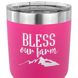 Farm House 30 oz Stainless Steel Tumbler - Pink - Double Sided (Personalized)