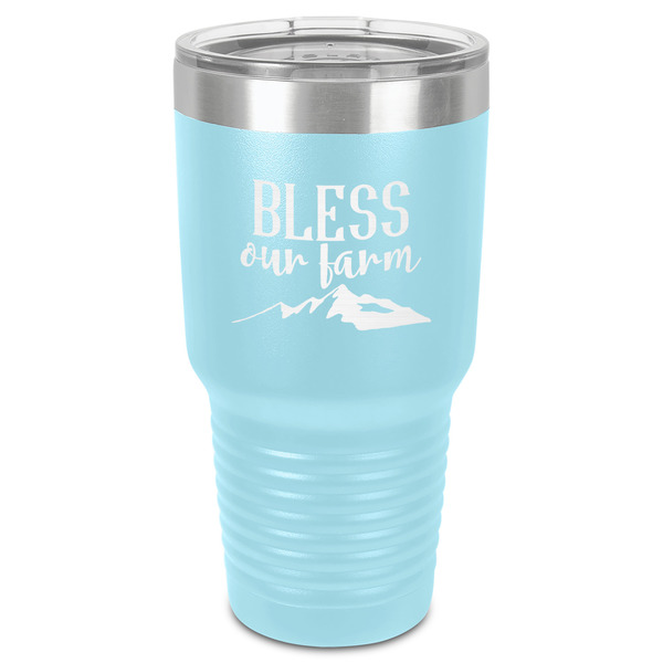 Custom Farm House 30 oz Stainless Steel Tumbler - Teal - Single-Sided