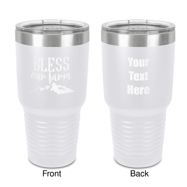 Custom Farm House 30 oz Stainless Steel Tumbler - White - Double-Sided (Personalized)