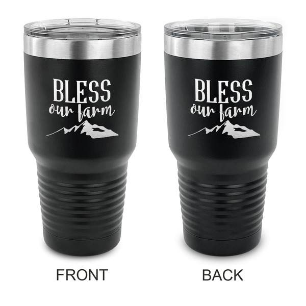 Custom Farm House 30 oz Stainless Steel Tumbler - Black - Double Sided (Personalized)