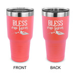 Farm House 30 oz Stainless Steel Tumbler - Coral - Double Sided (Personalized)