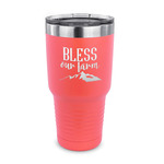 Farm House 30 oz Stainless Steel Tumbler - Coral - Single Sided