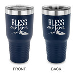 Farm House 30 oz Stainless Steel Tumbler - Navy - Double Sided (Personalized)