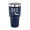 Farm House 30 oz Stainless Steel Ringneck Tumblers - Navy - FRONT