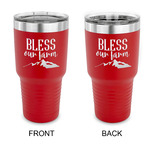 Farm House 30 oz Stainless Steel Tumbler - Red - Double Sided (Personalized)