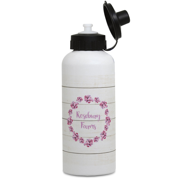 Custom Farm House Water Bottles - Aluminum - 20 oz - White (Personalized)