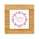 Farm House Bamboo Trivet with Ceramic Tile Insert (Personalized)