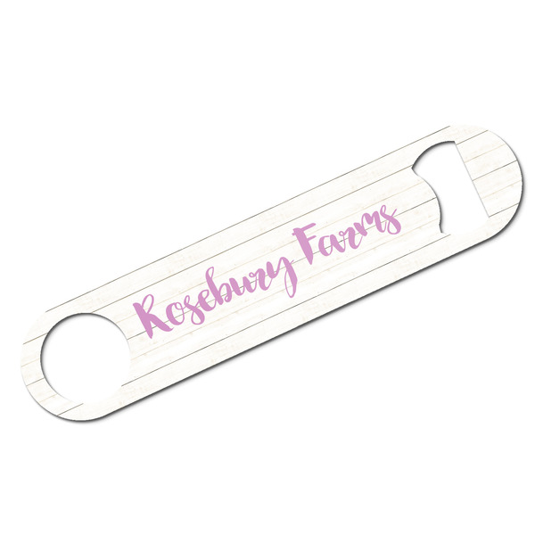 Custom Farm House Bar Bottle Opener - White w/ Name or Text