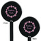 Farm House Black Plastic 5.5" Stir Stick - Double Sided - Round - Front & Back