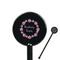 Farm House Black Plastic 5.5" Stir Stick - Round - Closeup