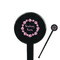 Farm House Black Plastic 7" Stir Stick - Round - Closeup