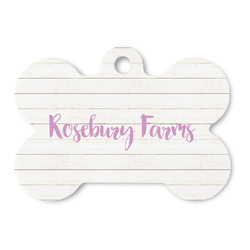 Farm House Bone Shaped Dog ID Tag - Large (Personalized)