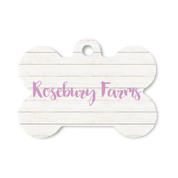 Farm House Bone Shaped Dog ID Tag - Small (Personalized)