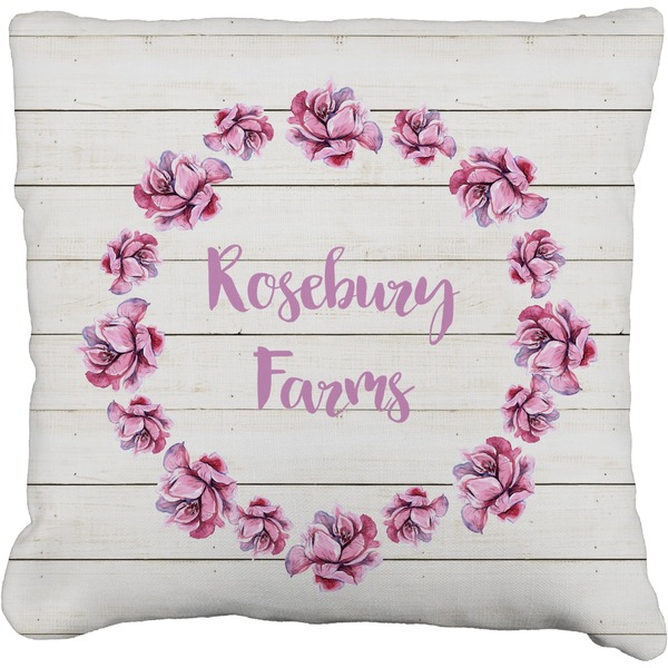 Custom Farm House Faux-Linen Throw Pillow (Personalized)