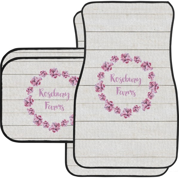 Custom Farm House Car Floor Mats Set - 2 Front & 2 Back (Personalized)