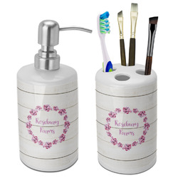 Farm House Ceramic Bathroom Accessories Set (Personalized)