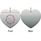 Farm House Ceramic Flat Ornament - Heart Front & Back (APPROVAL)