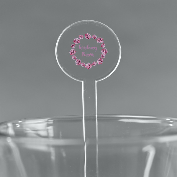 Custom Farm House 7" Round Plastic Stir Sticks - Clear (Personalized)