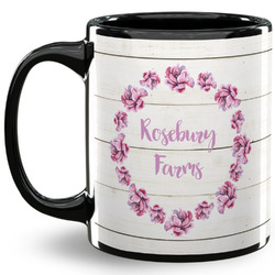 Farm House 11 Oz Coffee Mug - Black (Personalized)